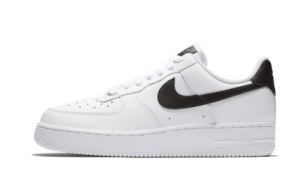 07 White Black Pebbled Leather
