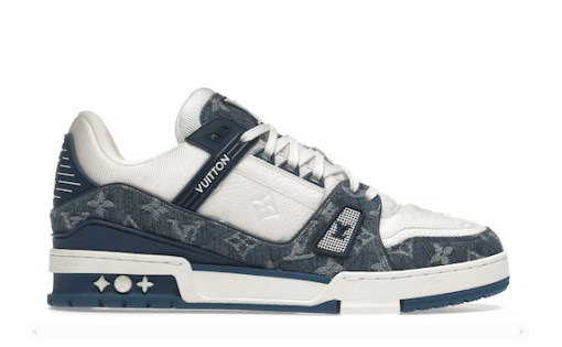 Trainer Monogram Denim White Blue - immagine 4