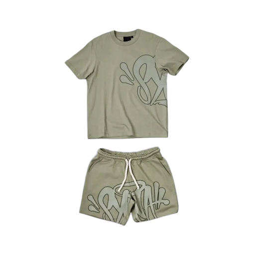 SYNA WORLD LOGO T-SHIRT – SHORT SET – SAGE/KHAKI - immagine 2