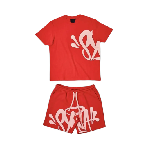 SYNA WORLD LOGO T-SHIRT – SHORT SET – RED - immagine 2