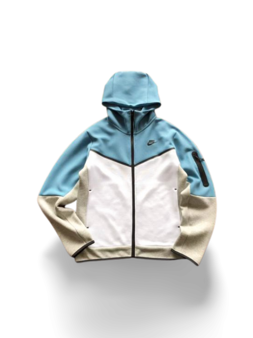 NK TECH FLEECE – LIGHT BLUE/WHITE/GREY (completa) - immagine 2