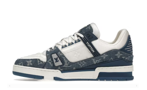 Trainer Monogram Denim White Blue - immagine 2